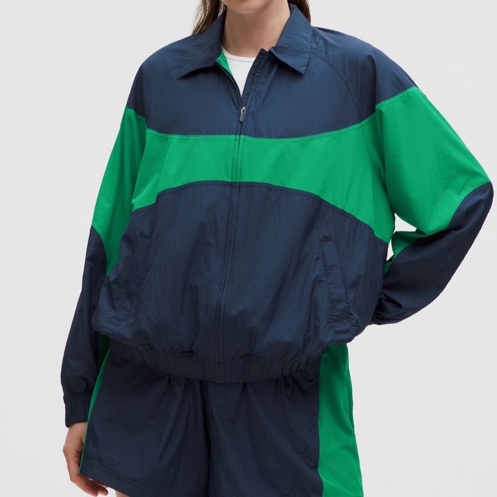 Lululemon Nylon Coulorblock Collared Jakcet *SOTM retro remix